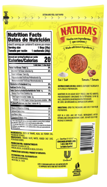 Natura's Natural Tomato Paste - 7.1oz. Easy-Open Pouch (1 Pack)
