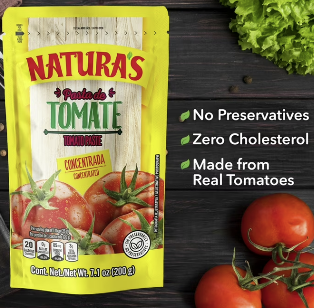 Natura's Natural Tomato Paste - 7.1oz. Easy-Open Pouch (1 Pack)