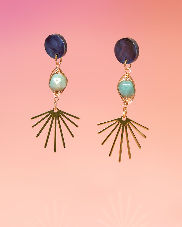 Pendientes colgantes Ofelia de tres niveles
