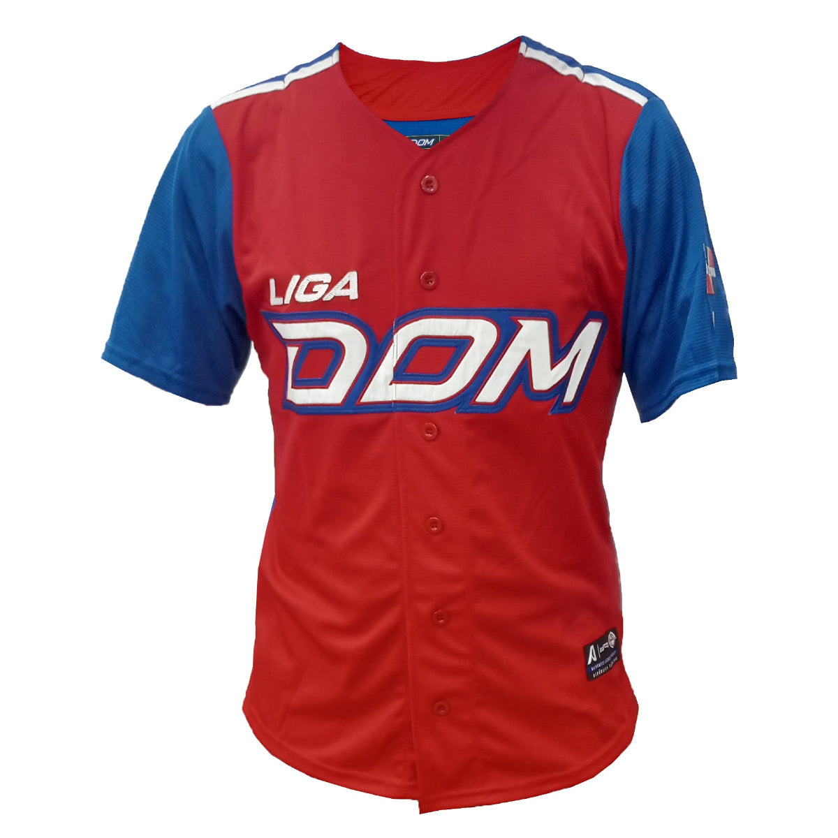 Camiseta Oficial Serie del Caribe 2024 Dominicana para Hombre - Roja / Azul Rey