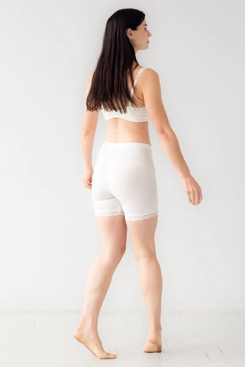 Salua Cotton Bralette with Lace Edge