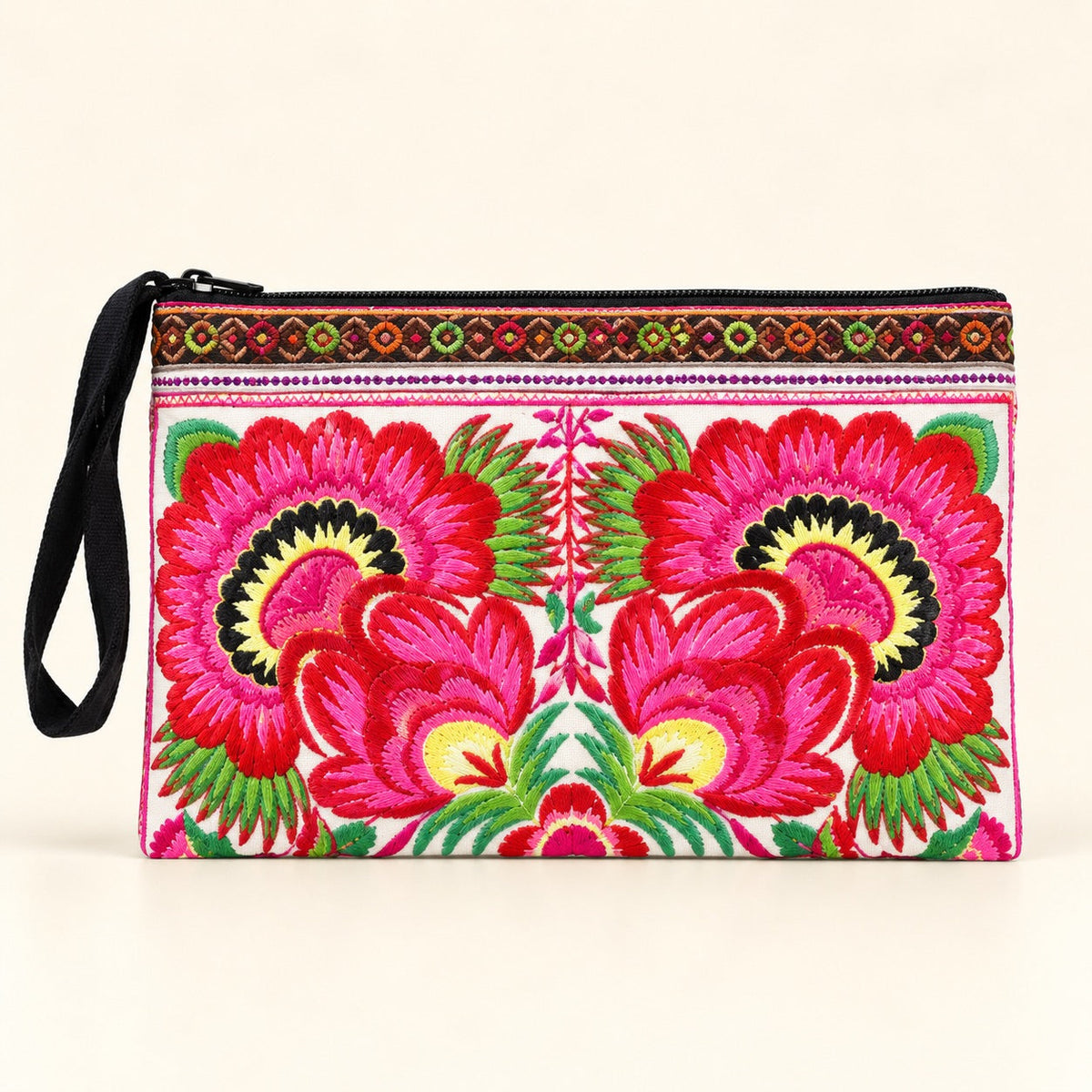 Sarita Hmong Embroidered Wristlet - Thailand