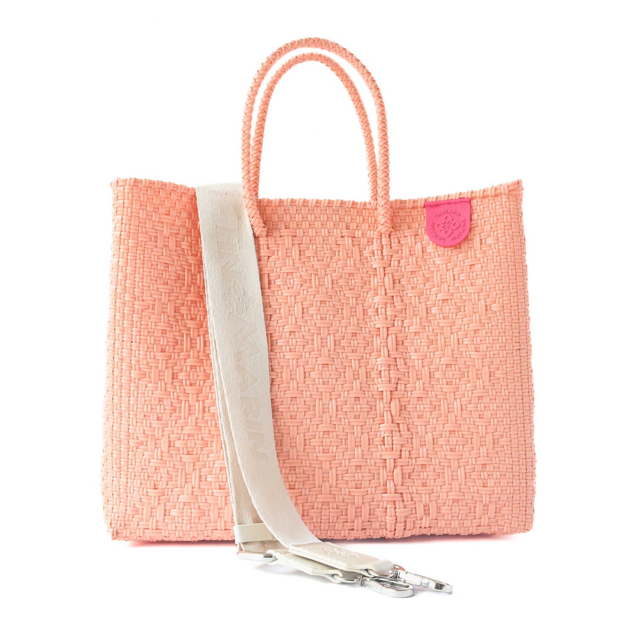 Bolso cruzado resort de tamaño mediano Canarias de rafia