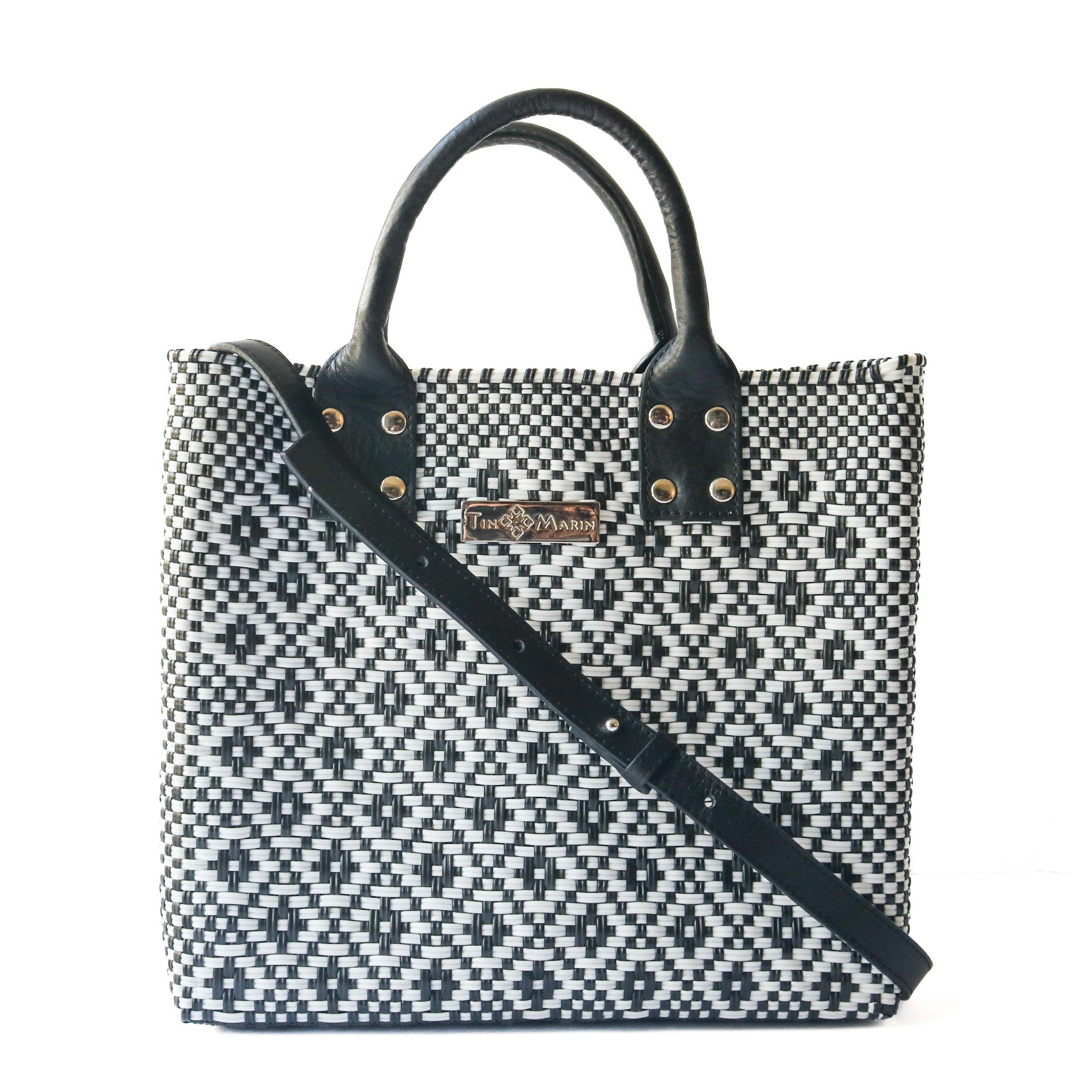 Panda Large Woven Crossbody Bag