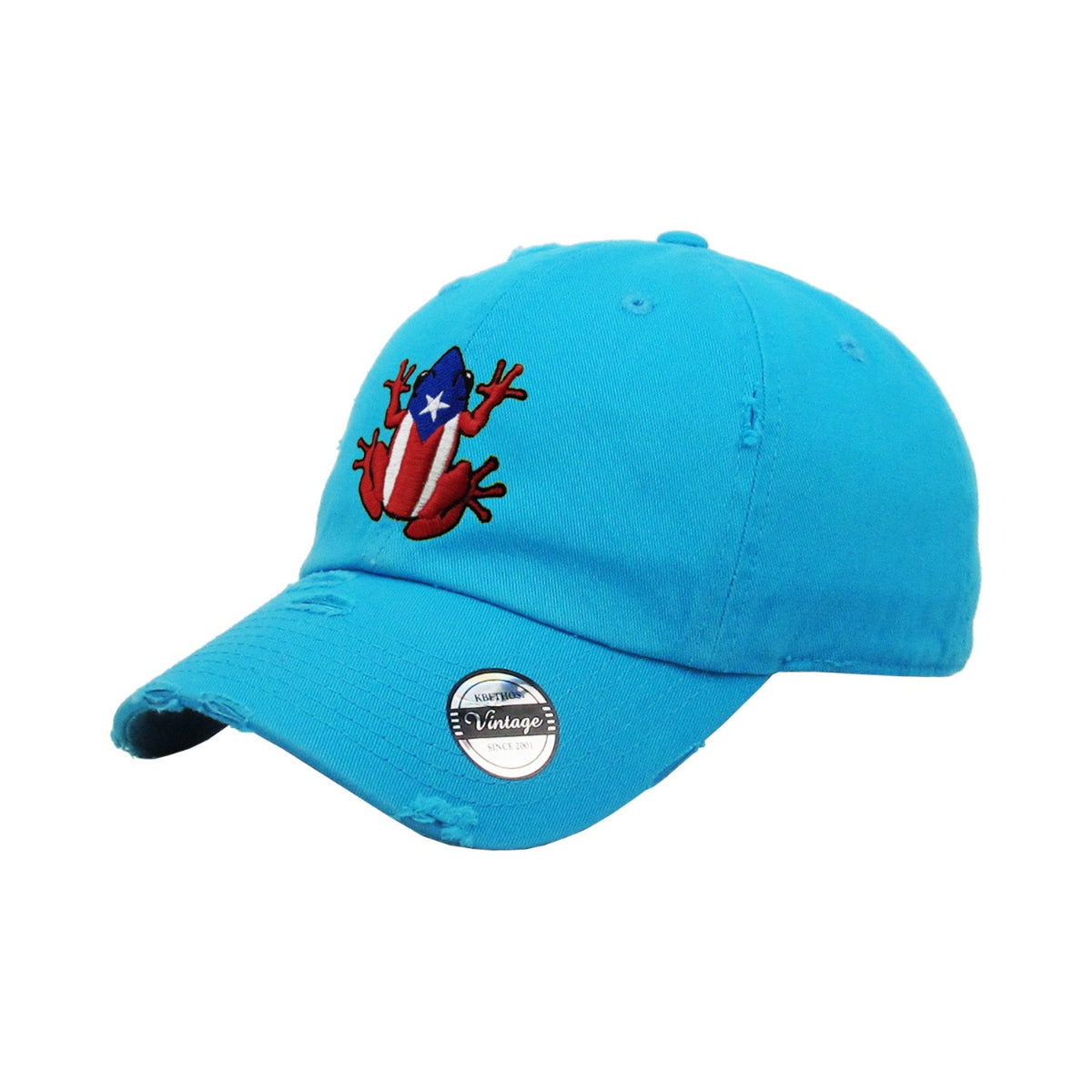 Sombrero Vintage de Puerto Rico con Logotipo de Coquí