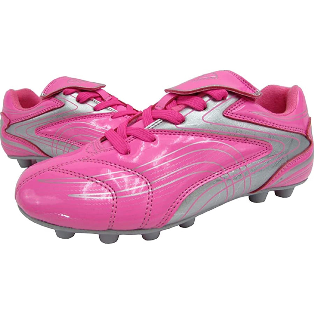 Striker Firm Ground Soccer Shoes -Pink/Silver
