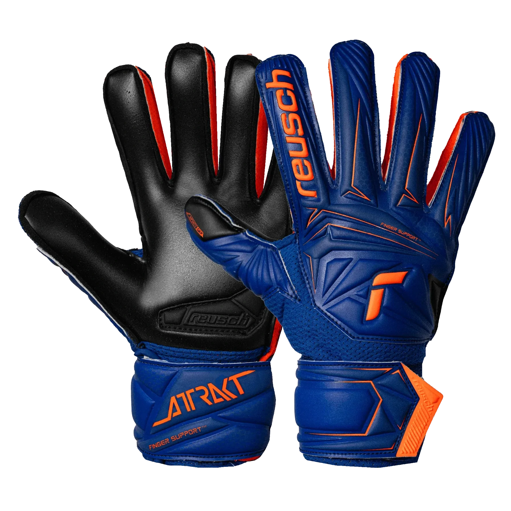 Reusch Junior Attrakt Infinity Finger Support Goalkeeper Gloves