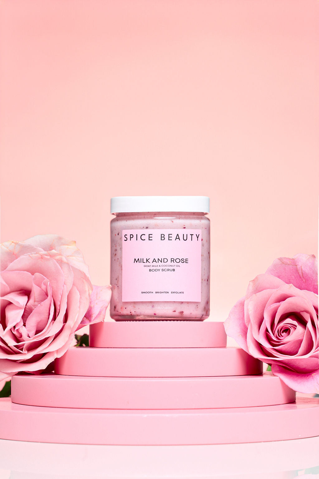 Exfoliante Corporal de Leche y Rosas