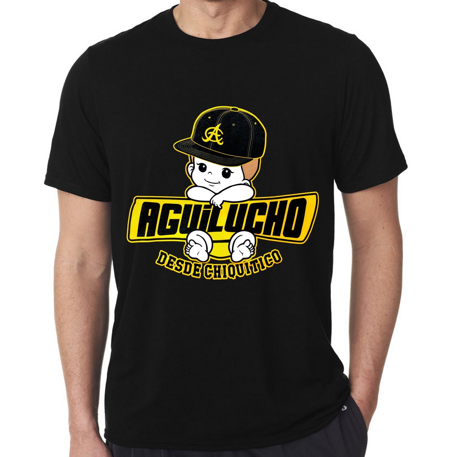 Aguilas Cibaeñas Aguilucho desde chiquitico ADULTO Camiseta Negra