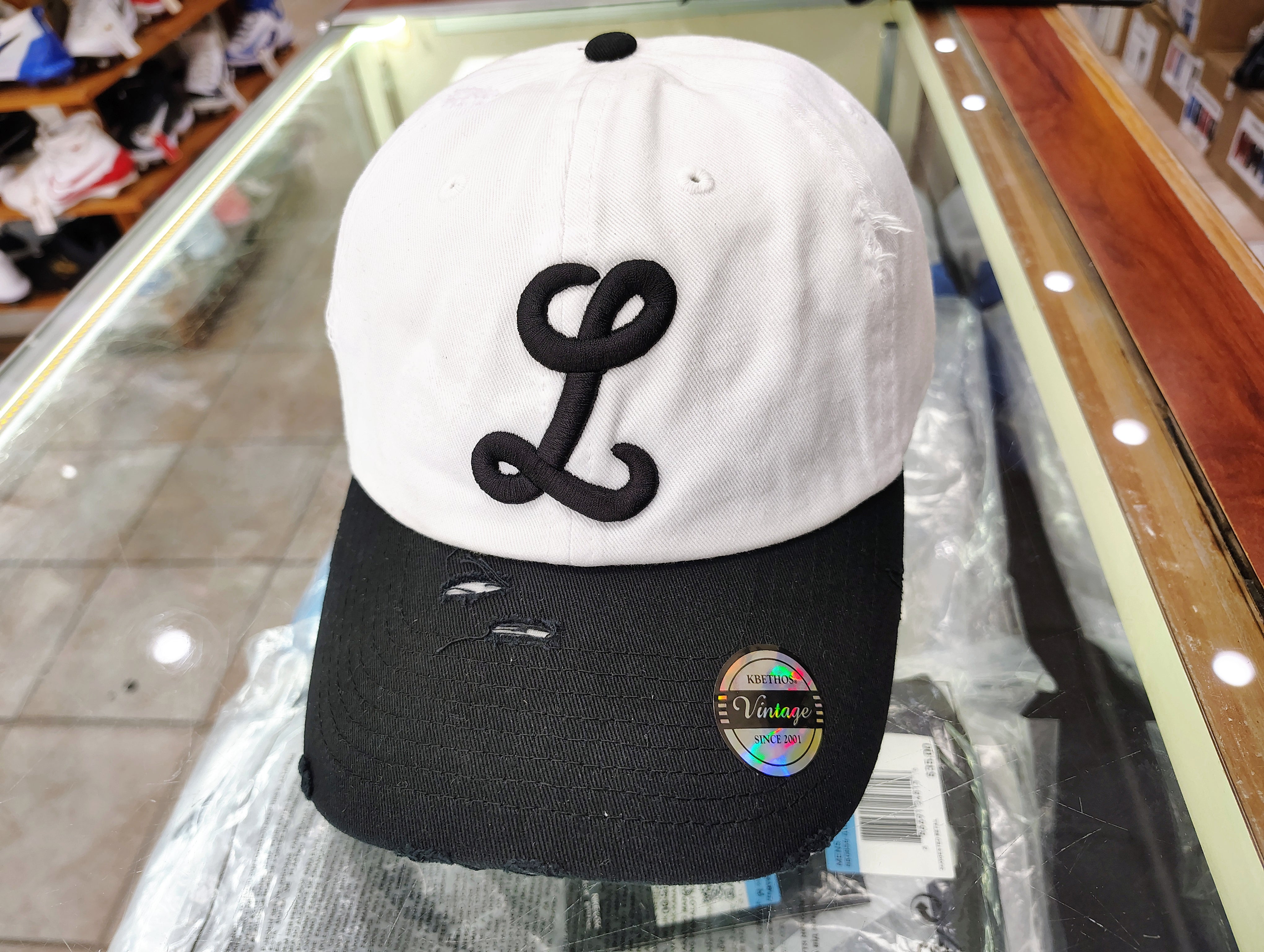 Gorra de Béisbol Tigres del Licey Vintage Desgastada – Logo "L" Bordado, Sombrero Ajustable Unisex