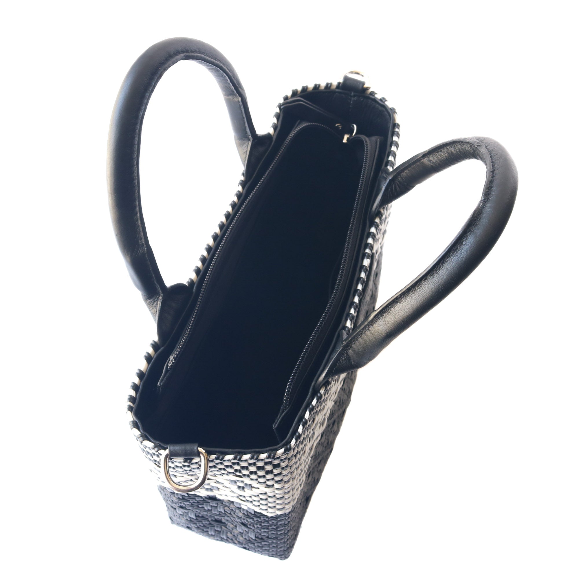 Bandolera pequeña de piel negra Tin Marin