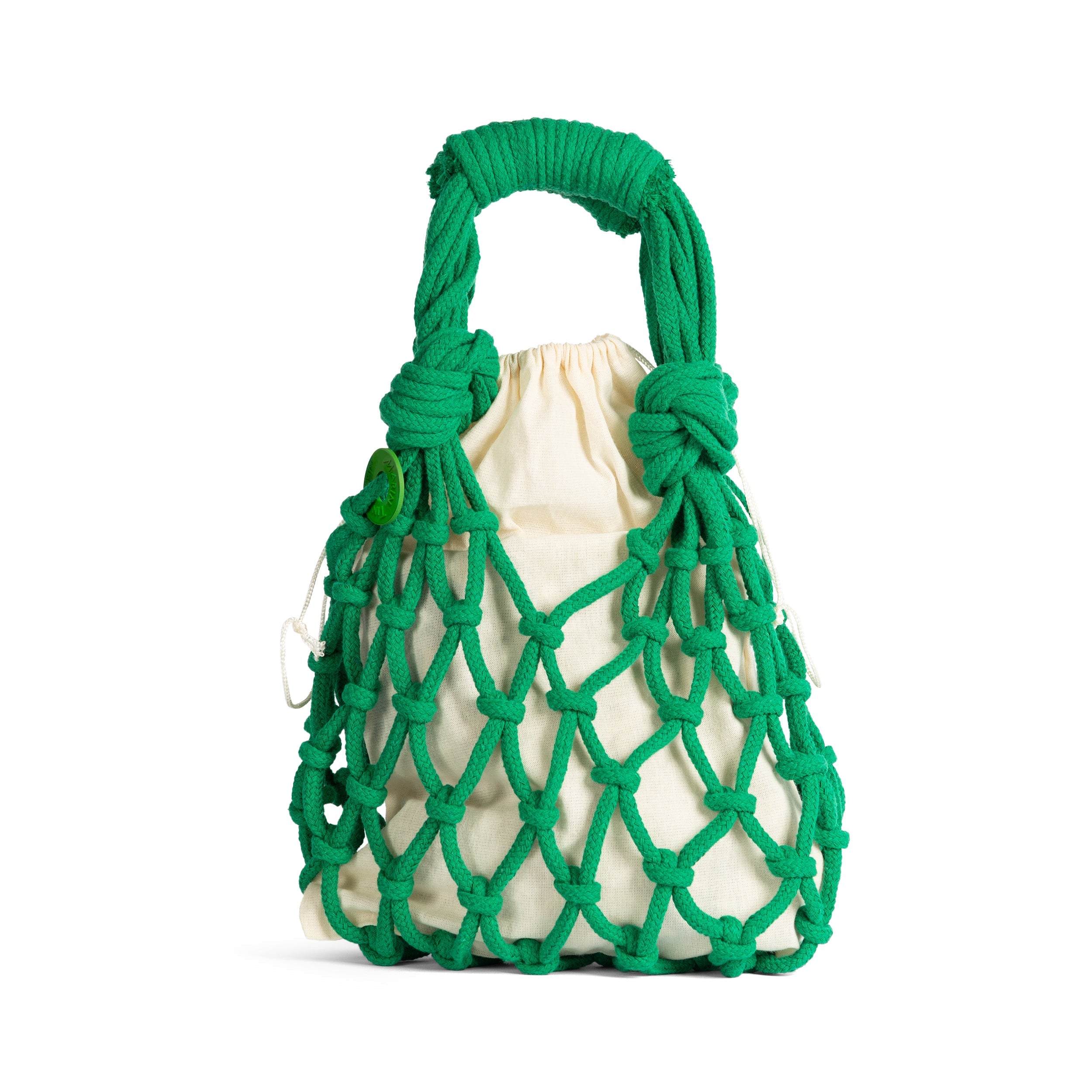 Bolsa de red de macramé trenzado