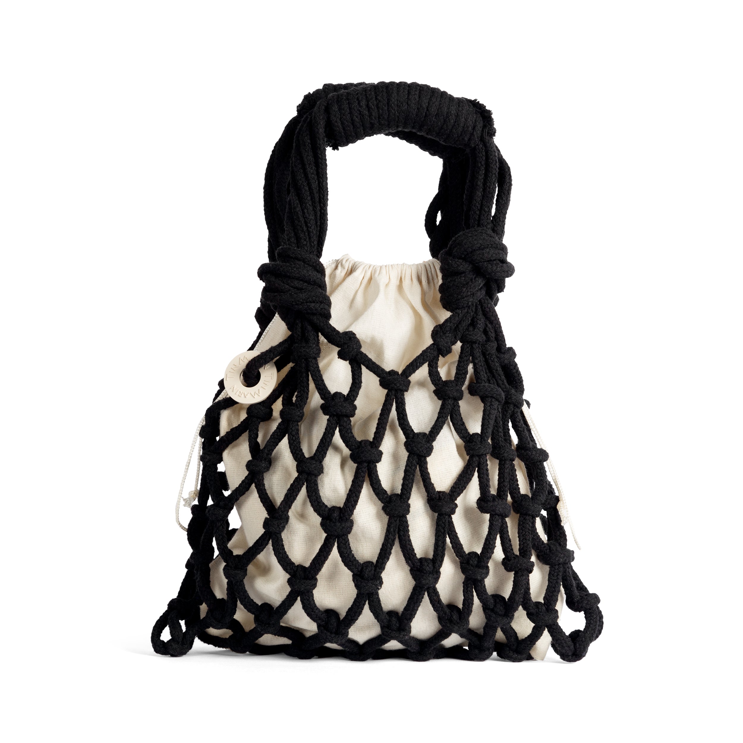 Bolsa de red de macramé trenzado