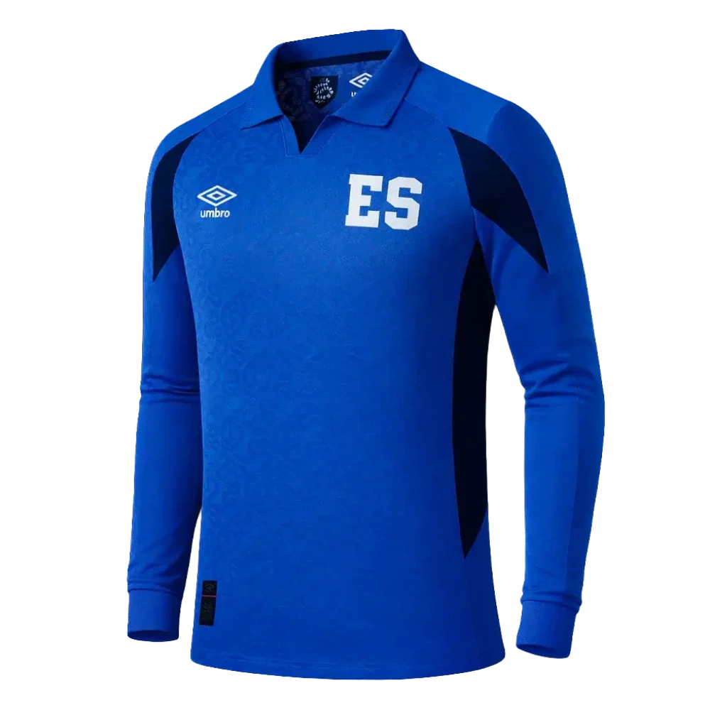 Umbro 2026 El Salvador Men's Authentic Home Long-Sleeve Soccer Jersey