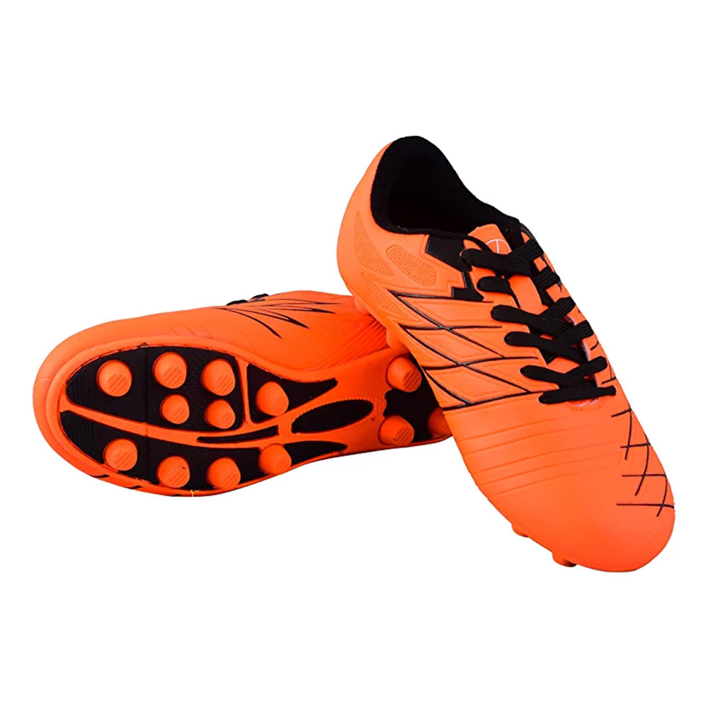 Boca Firm Ground Soccer Cleats - Orange/Black