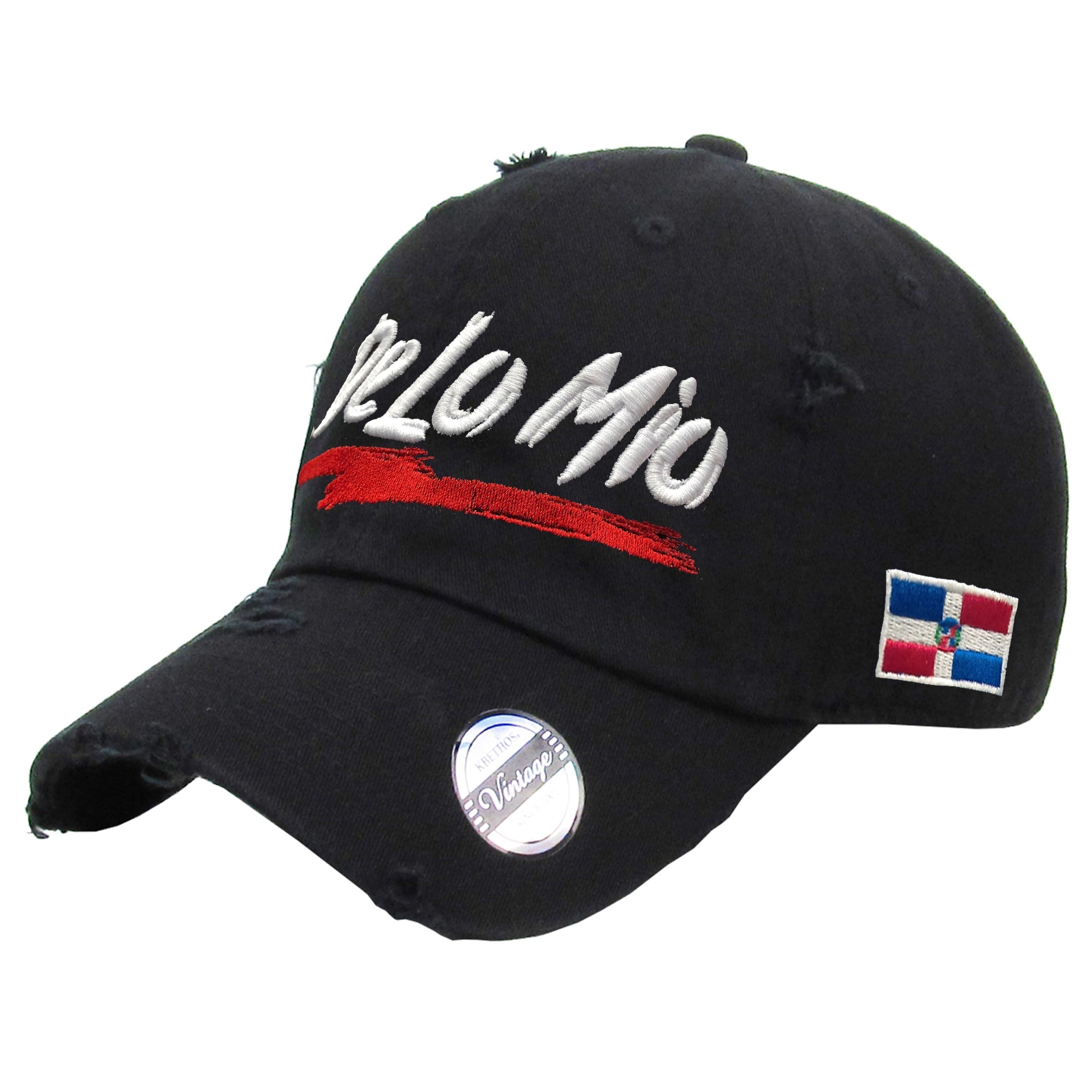 "De lo mio" embroidered logo Dominican Vintage Hat
