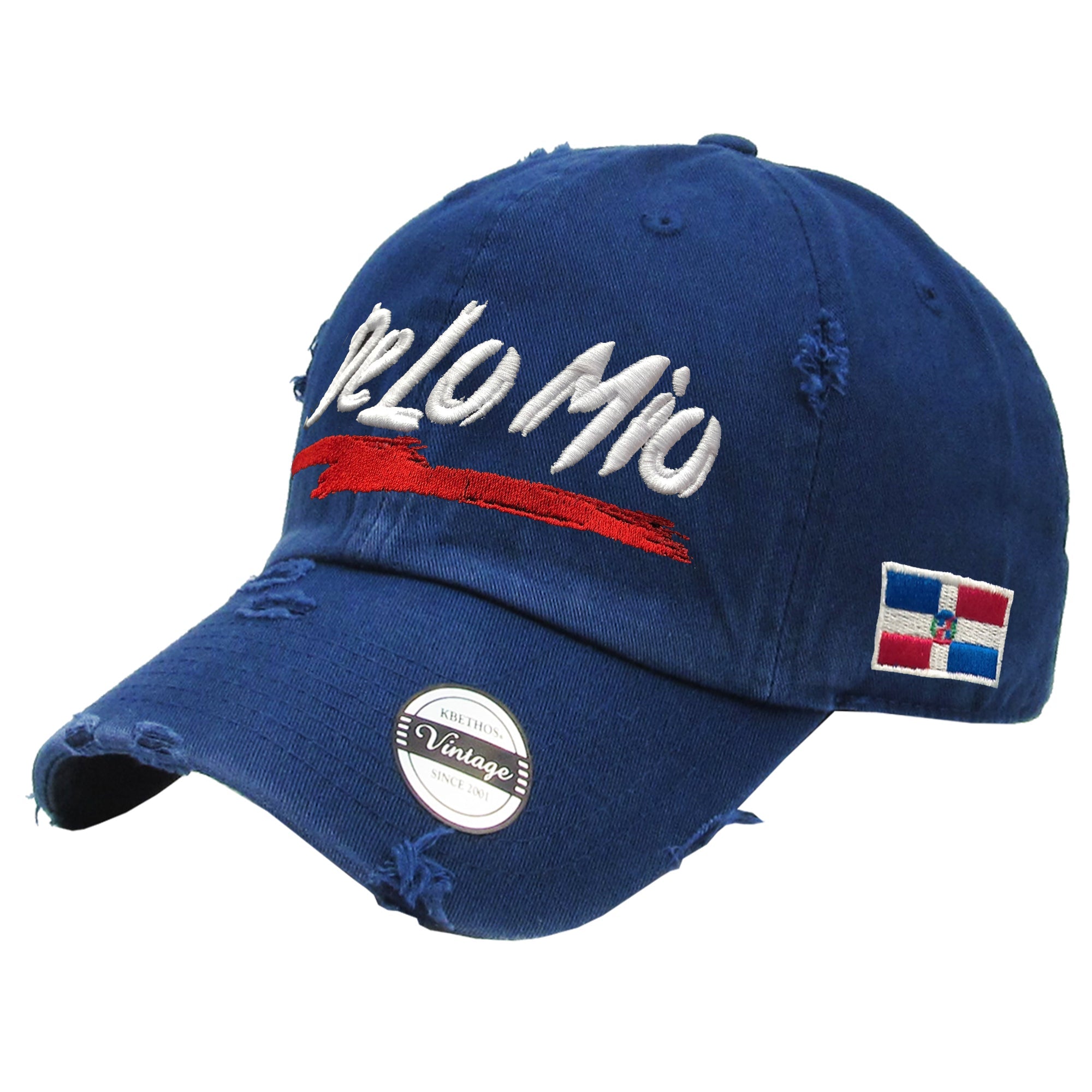 "De lo mio" embroidered logo Dominican Vintage Hat