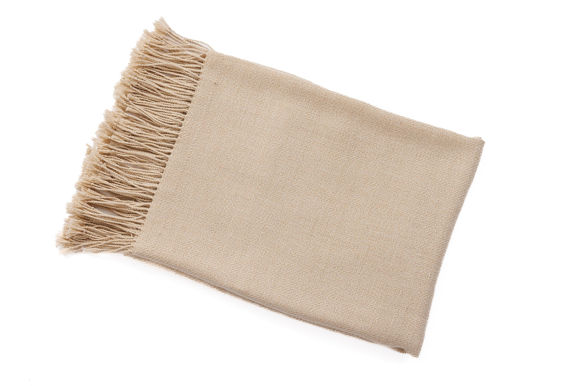 Colección Wasi - Manta de bebé alpaca 100% sin teñir, tejida a mano, color marfil, de Perú