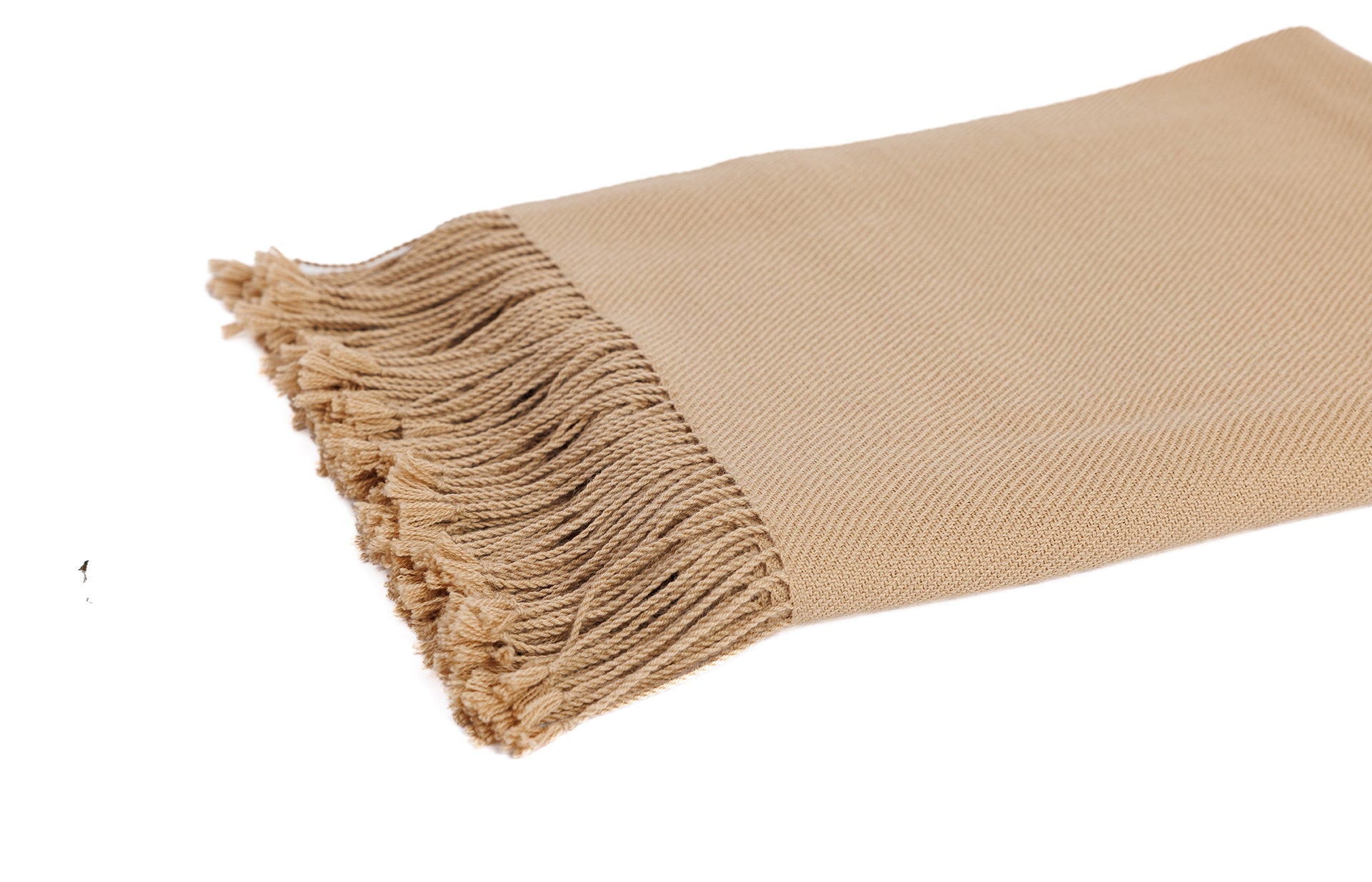 Colección Wasi - Manta de bebé alpaca 100 % sin teñir, tejida a mano, color camel marrón de Perú