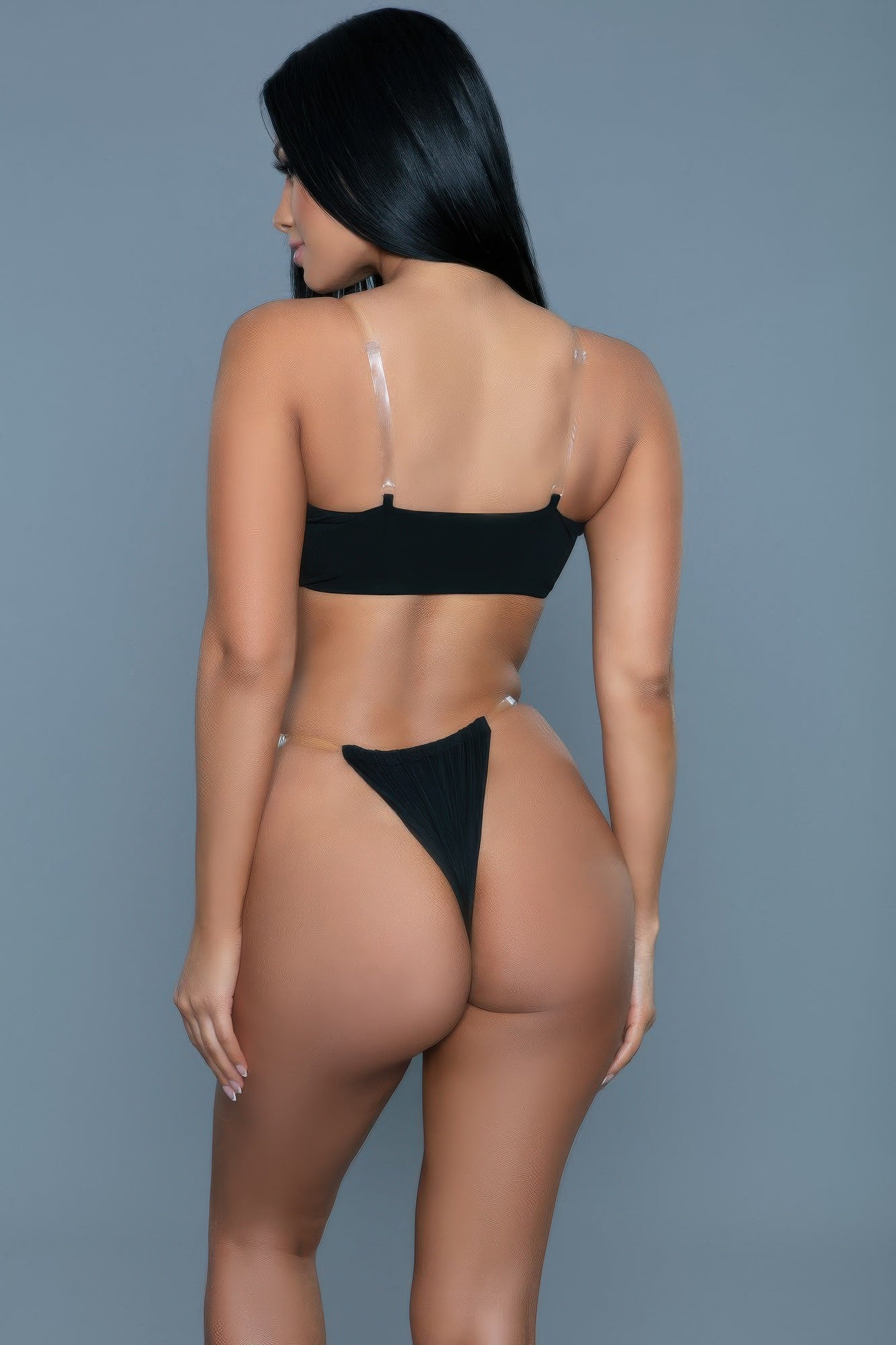 Women’s Swimmers Swimwear - Black Minimalist Design