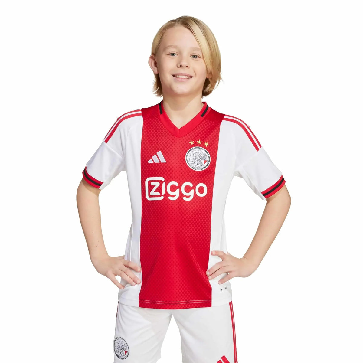 adidas 2025-26 Ajax Youth Stadium Home Soccer Jersey