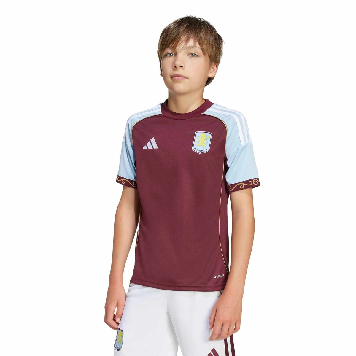 adidas 2025-26 Aston Villa Youth Stadium Home Soccer Jersey