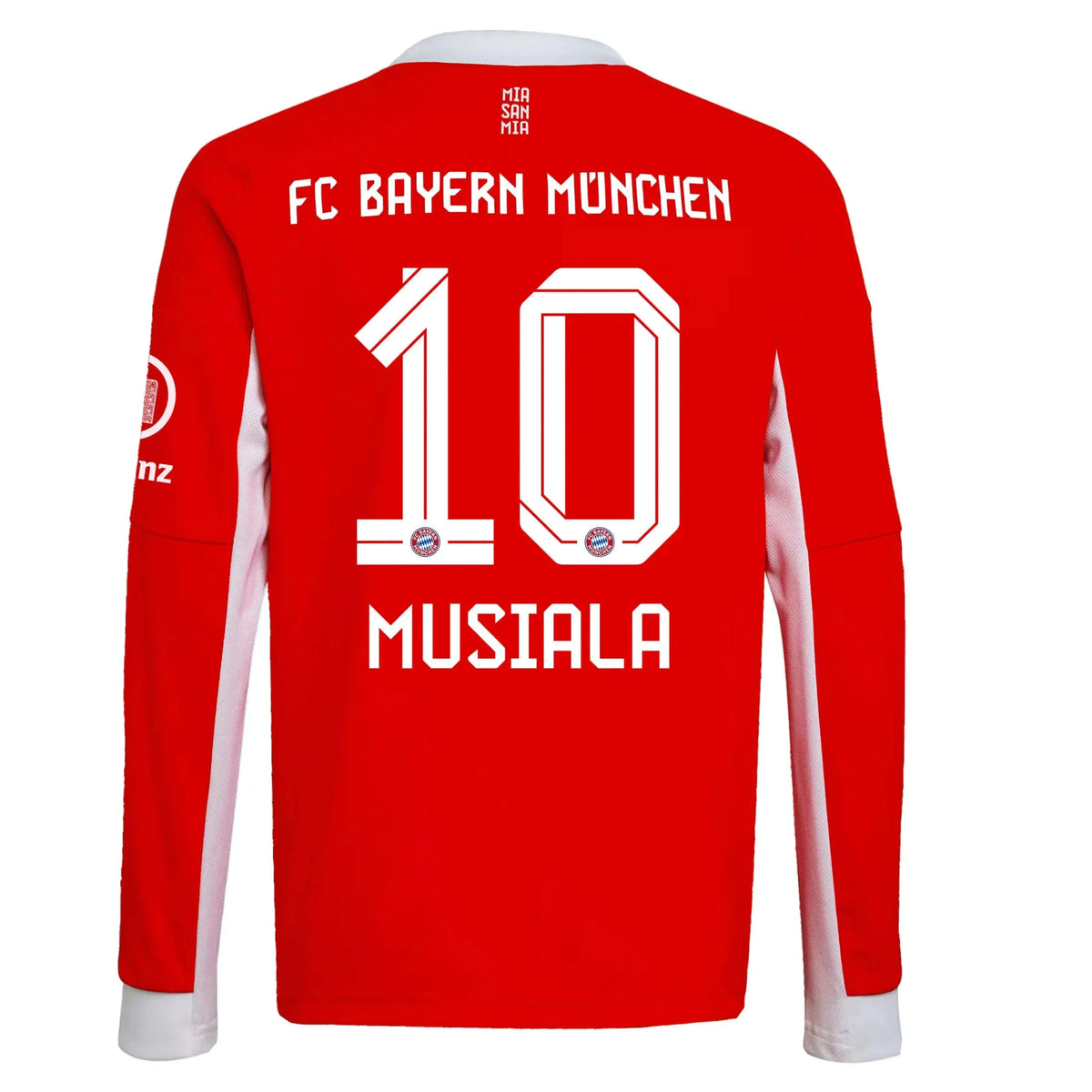 adidas 2025-26 Bayern Munich Men's Stadium Home Long-Sleeve Soccer Jersey