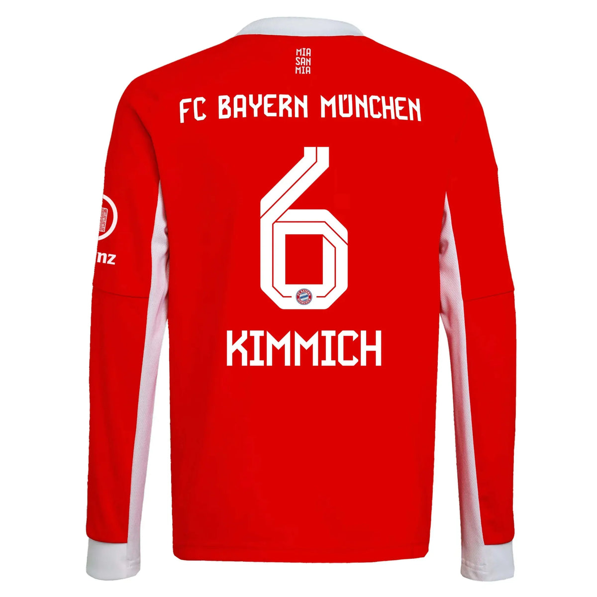 adidas 2025-26 Bayern Munich Men's Stadium Home Long-Sleeve Soccer Jersey