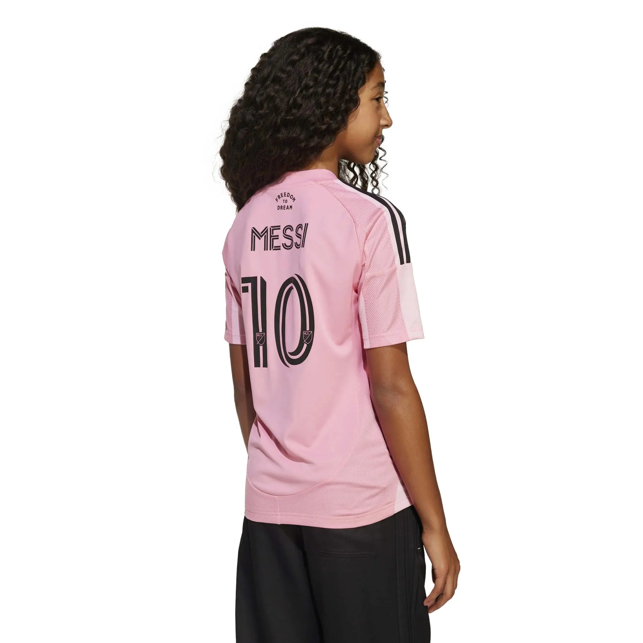 adidas 2025-26 Inter Miami Youth Messi #10 Stadium Home Soccer Jersey