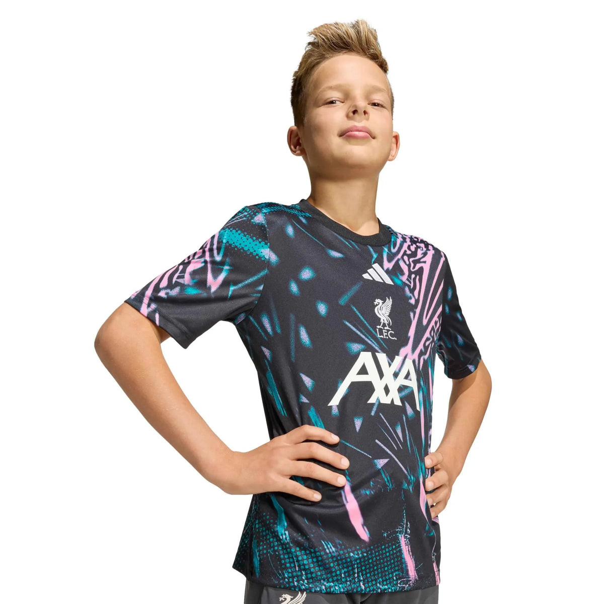 adidas 2025-26 Liverpool Youth Pre-Match Soccer Jersey