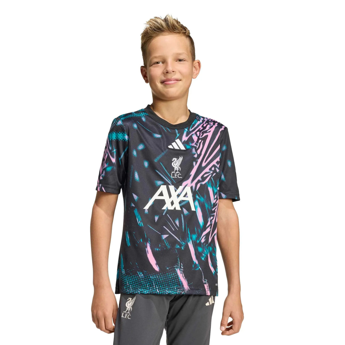 adidas 2025-26 Liverpool Youth Pre-Match Soccer Jersey