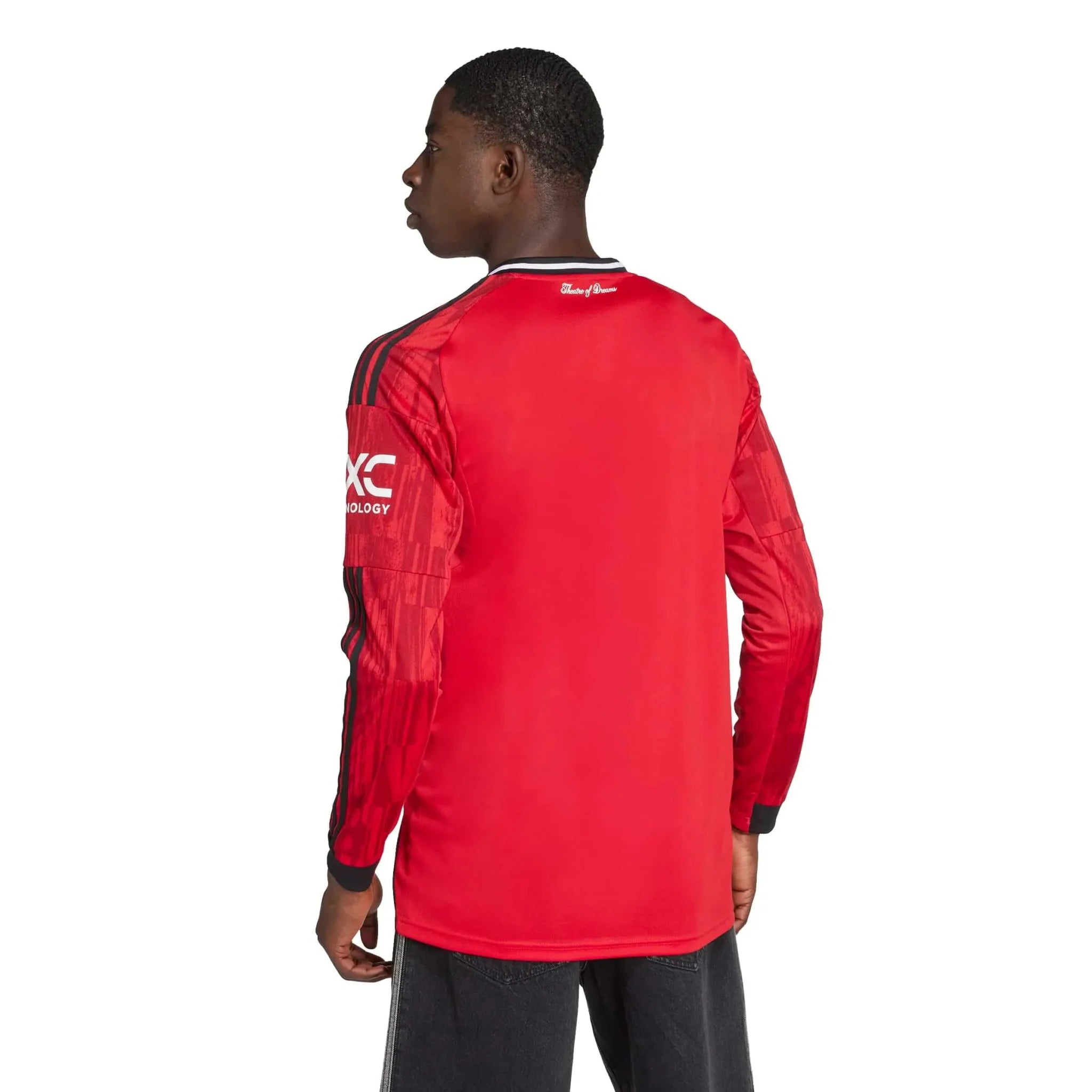 adidas 2025-26 Manchester United Men's Stadium Home Long-Sleeve Soccer Jersey
