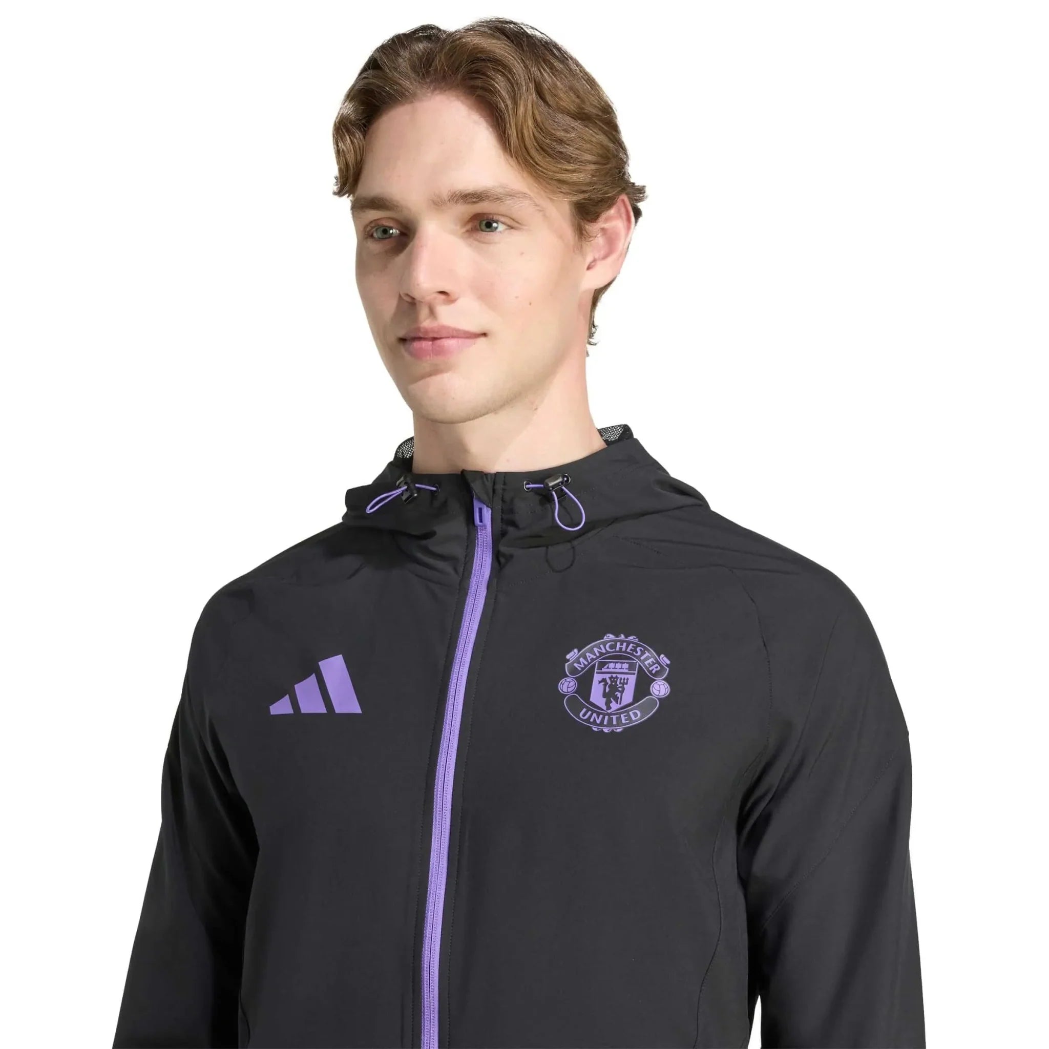 adidas 2025-26 Manchester United Men's Tiro 25 Competition Vis Tech Travel Jacket