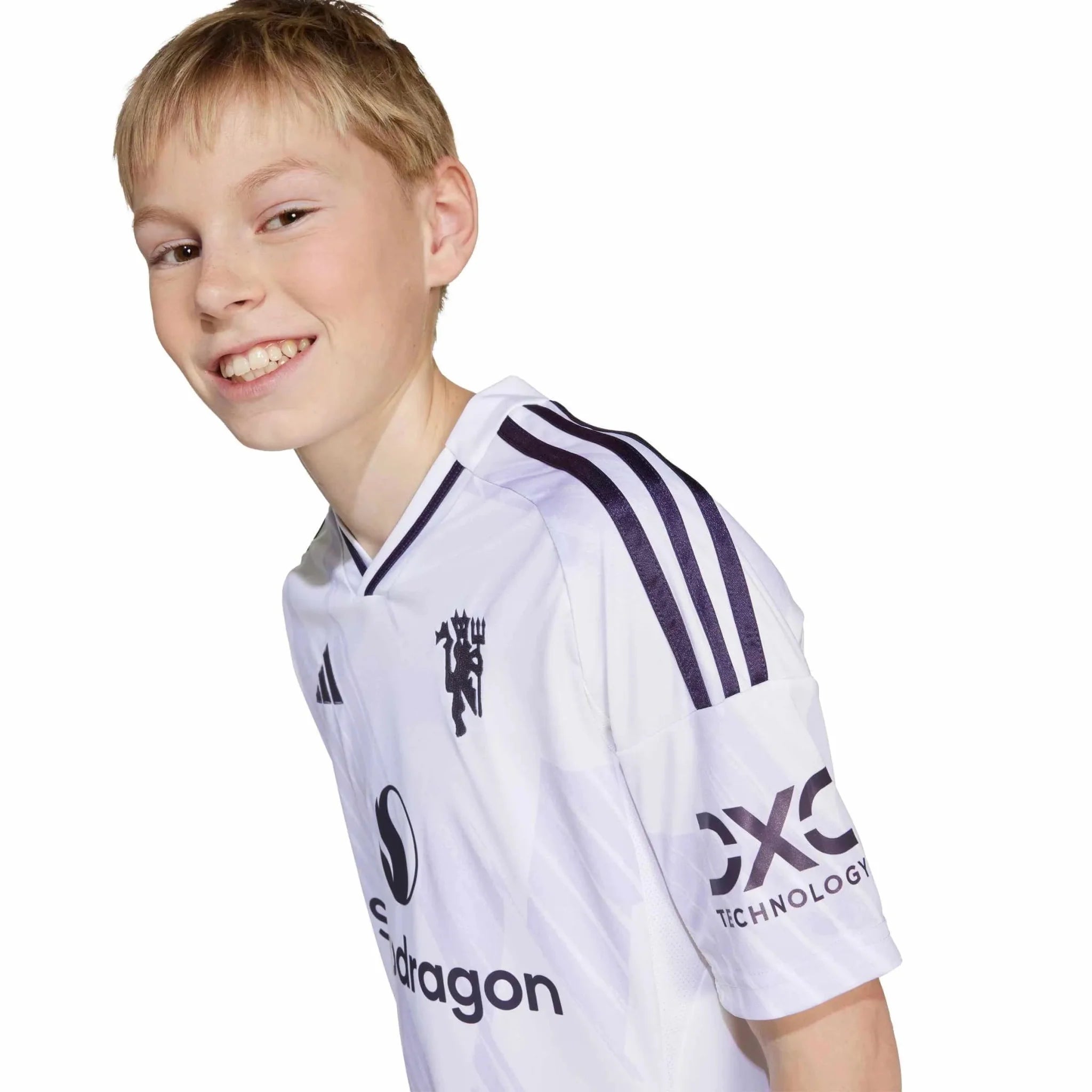 adidas 2025-26 Manchester United Youth Stadium Away Soccer Jersey