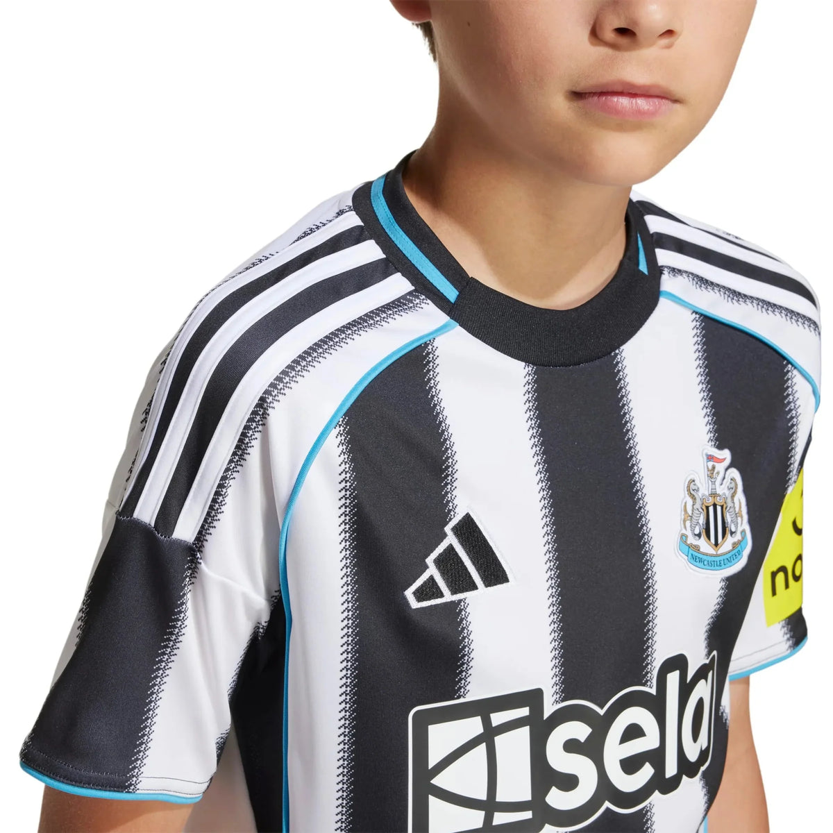 adidas 2025-26 Newcastle Youth Stadium Home Soccer Jersey