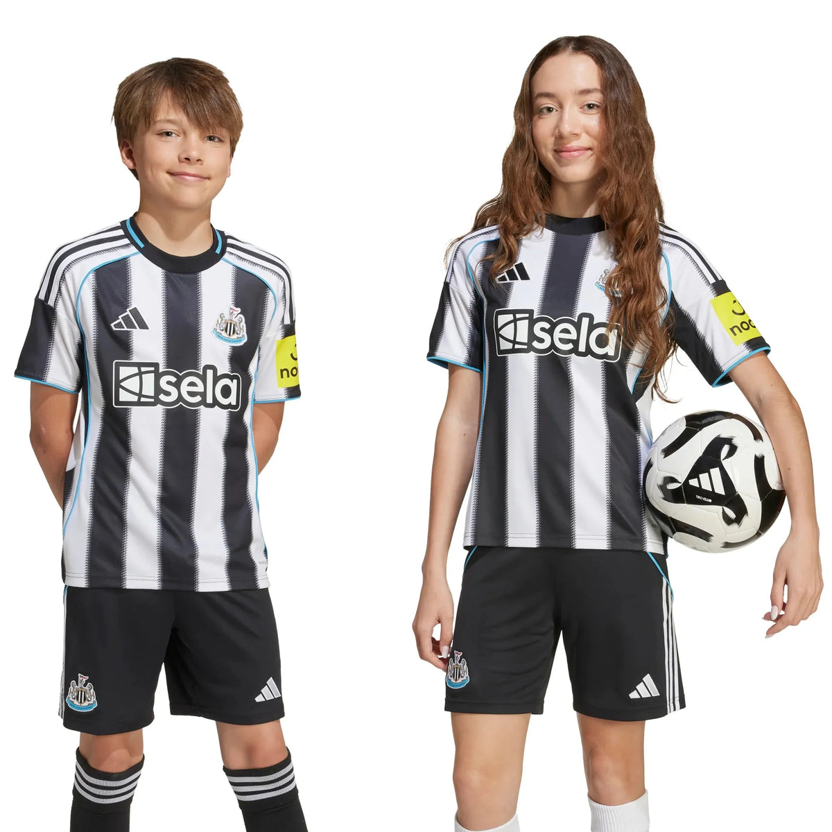 adidas 2025-26 Newcastle Youth Stadium Home Soccer Jersey
