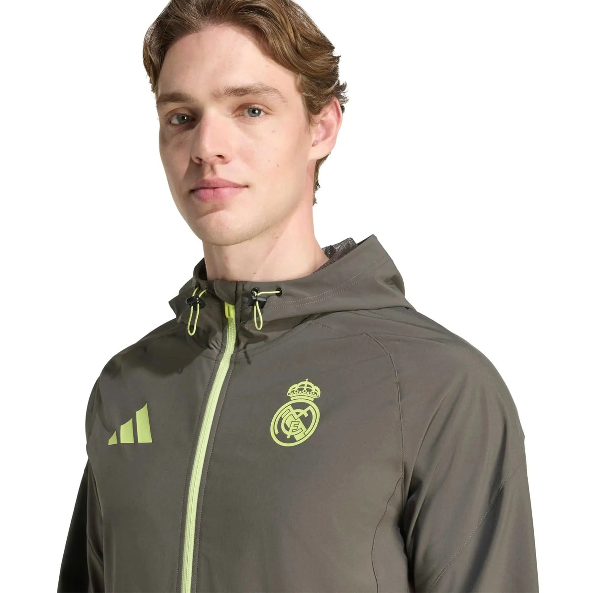 adidas 2025-26 Real Madrid Men's Tiro 25 Competition Vis Tech Travel Jacket