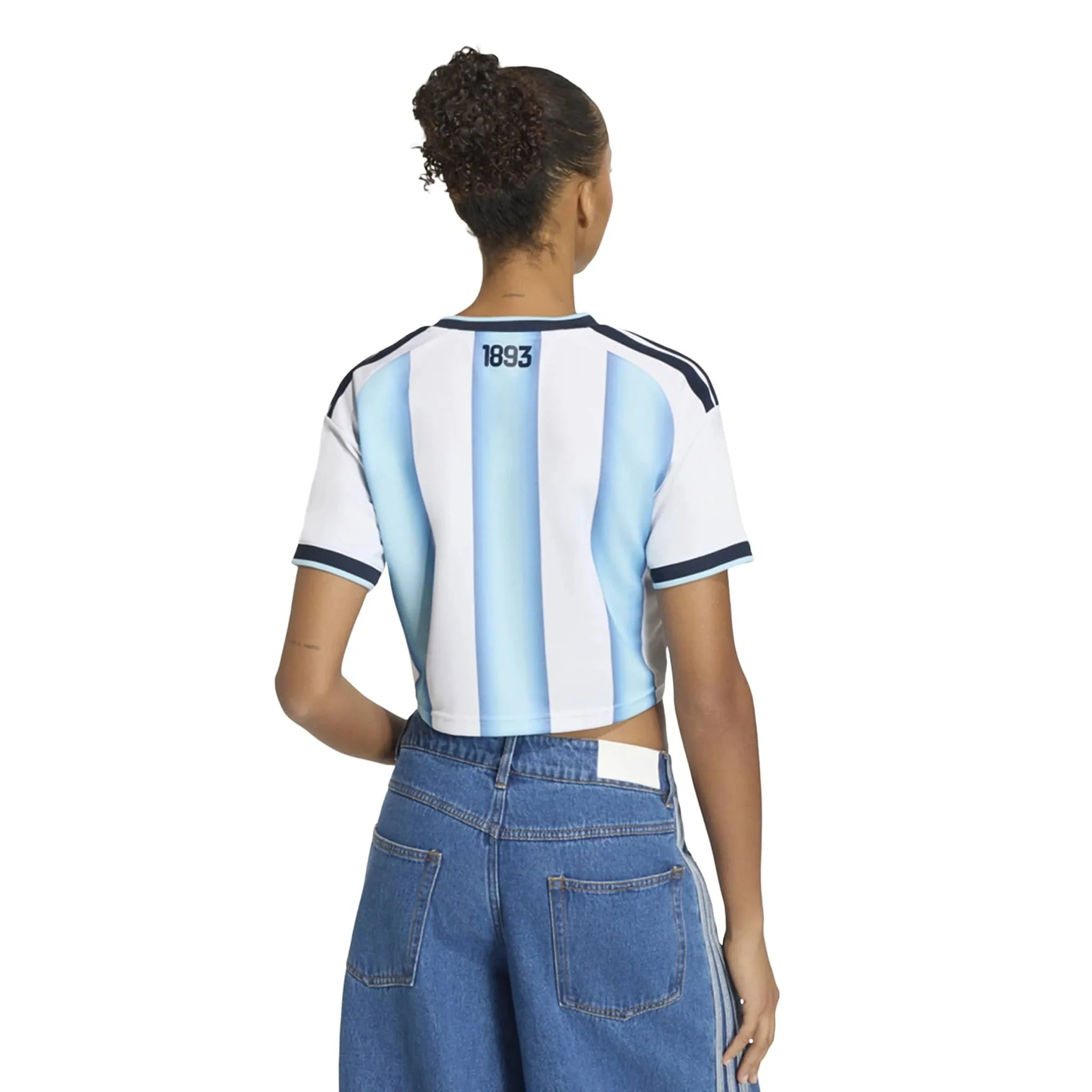 adidas 2026 Argentina Women's Stadium Home Cropped Soccer Jersey
