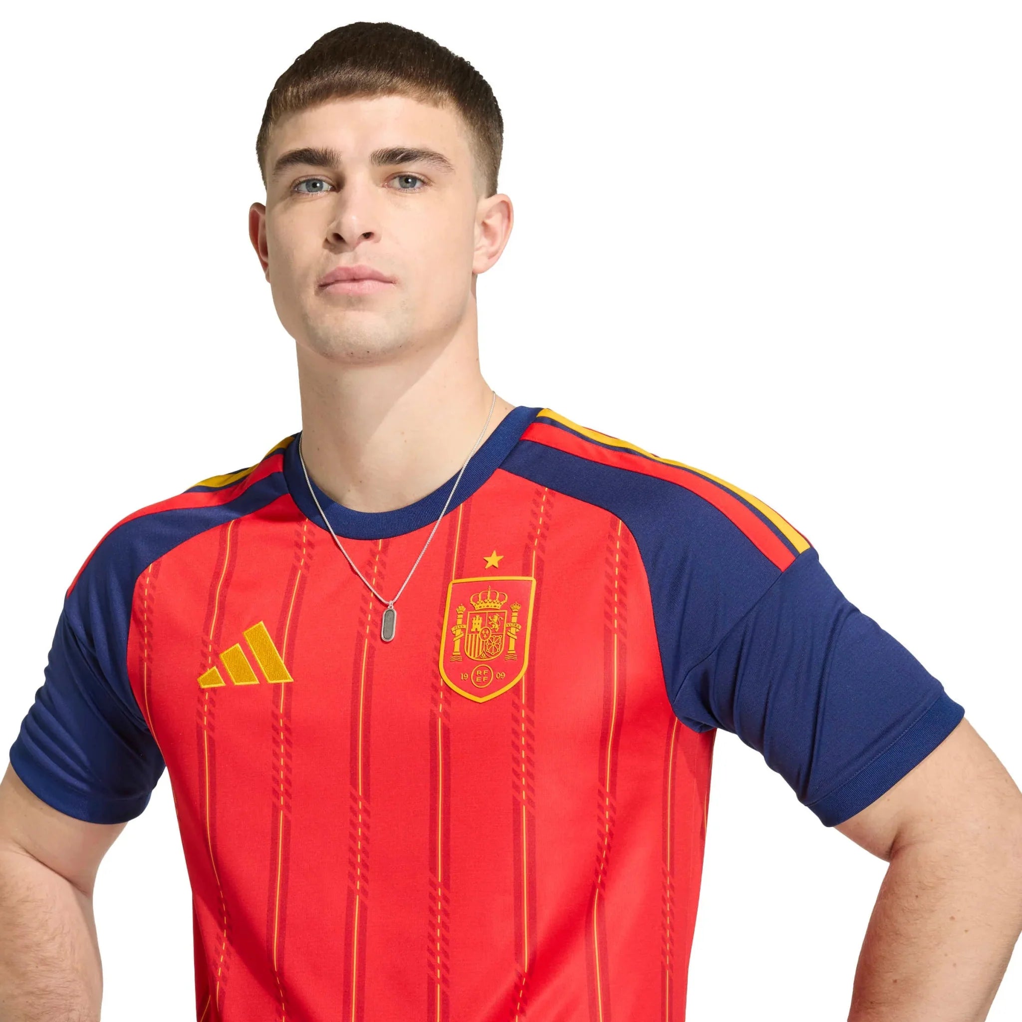 adidas 2026 Spain Men's Stadium Home Soccer Jersey