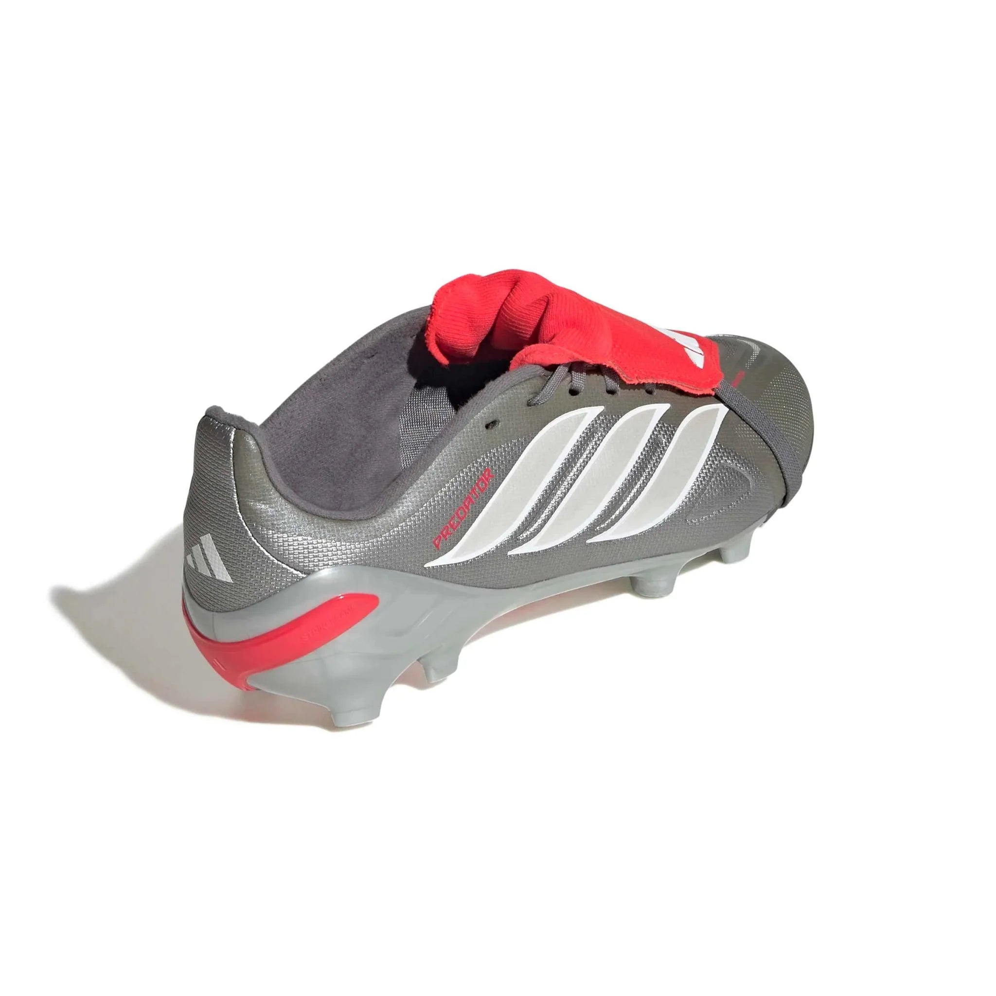 adidas Junior Predator League Fold-Over Tongue Firm Ground Soccer Cleats - Finishers Steel Pack (SP26)