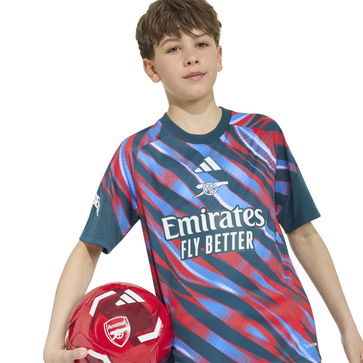 adidas 2026-27 Arsenal Youth Pre-Match Soccer Jersey
