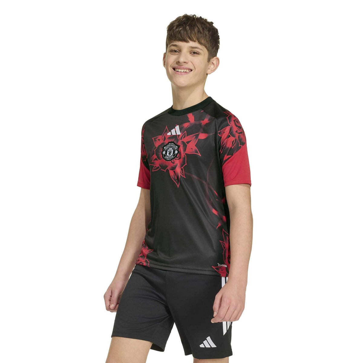 adidas 2026-27 Manchester United Youth Pre-Match Soccer Jersey