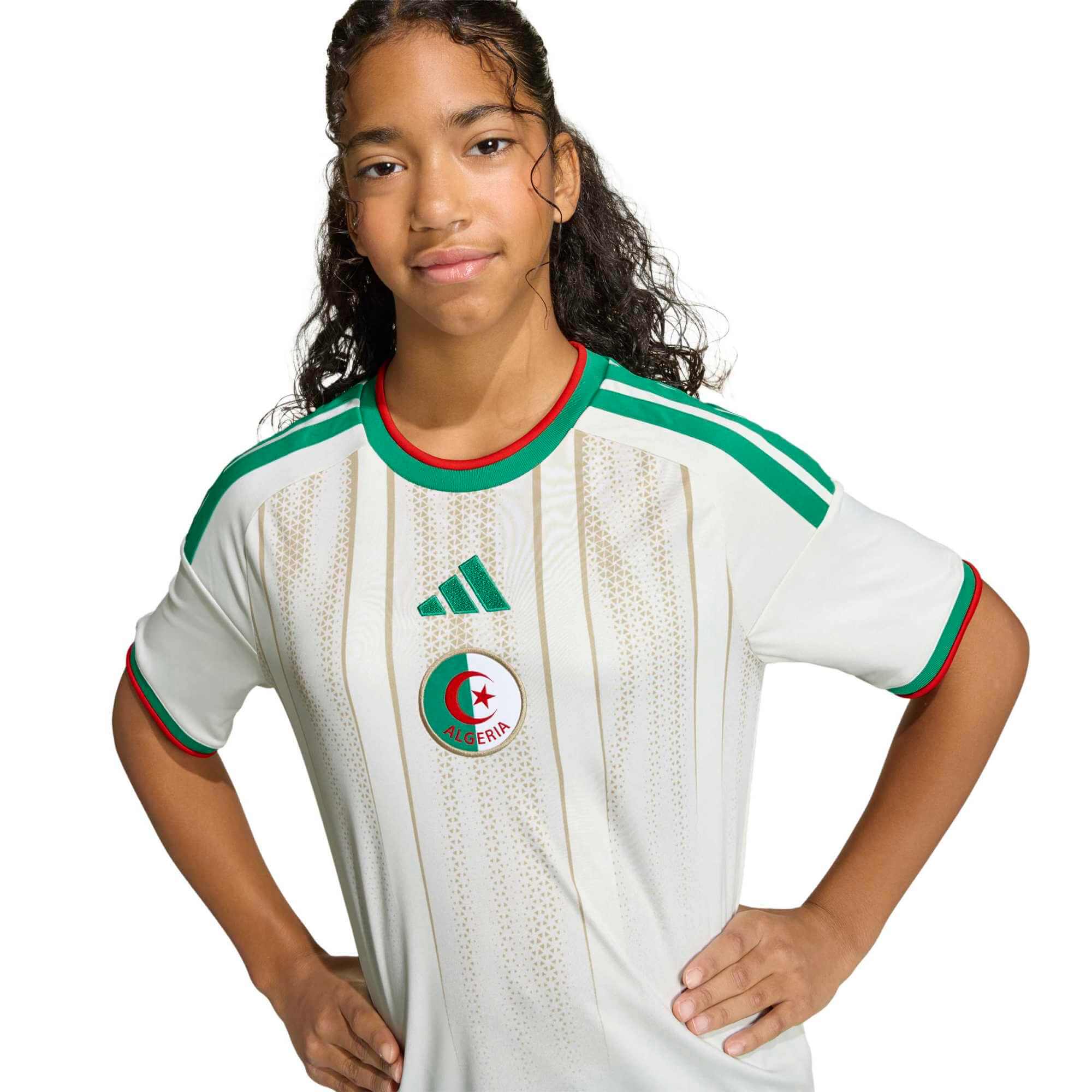 adidas 2026 Algeria Youth Stadium Home Soccer Jersey