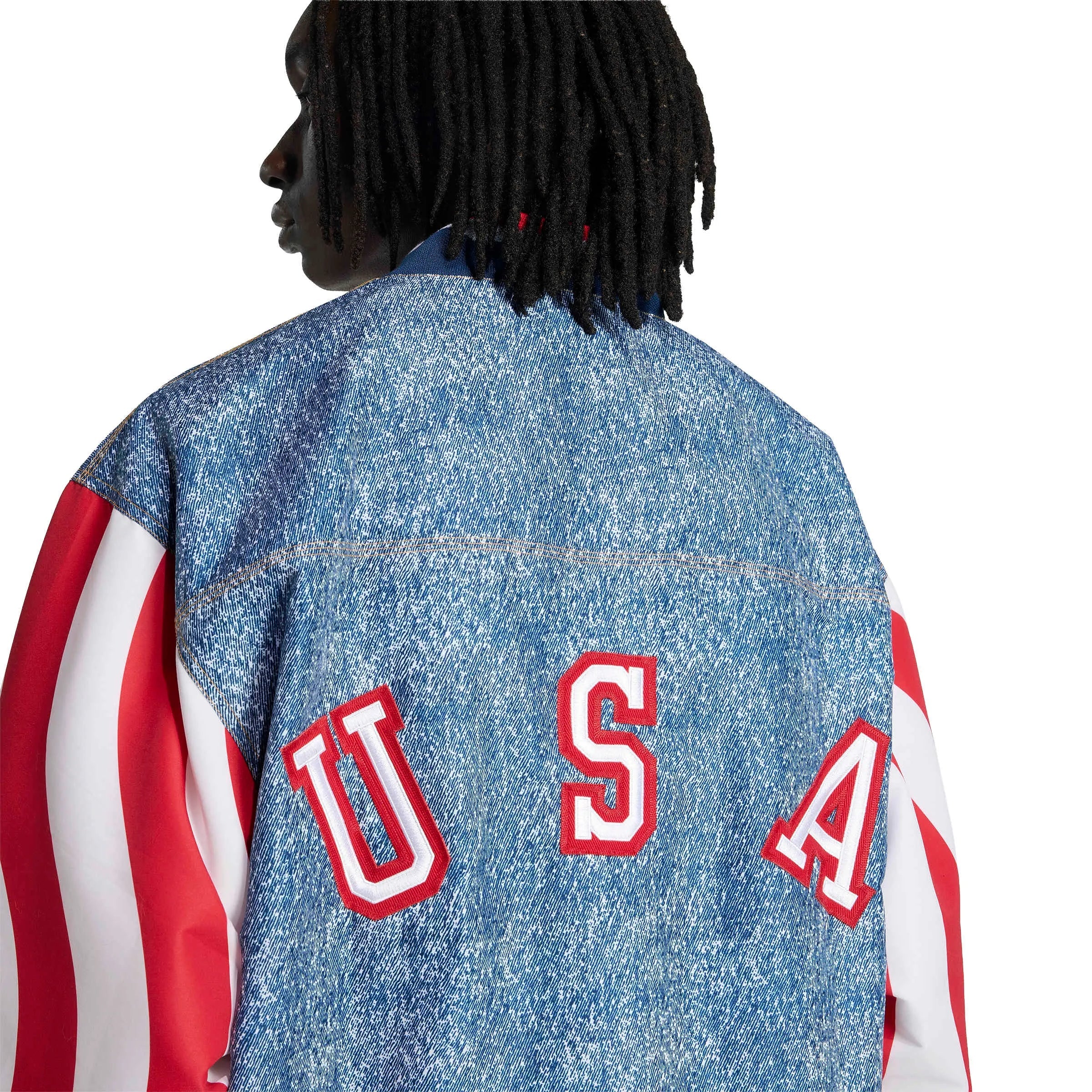 adidas USA Men's Denim Graphic Track Top