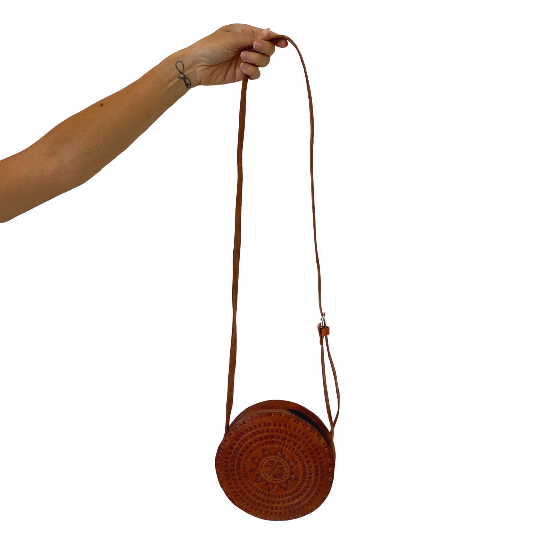 Aria Round Canteen Leather Purse - Mexico