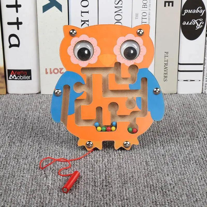 Baby Wooden Toy for Children Magnetic Maze Balance Board Wood game , Maze Puzzle baby Toys 0-12Months