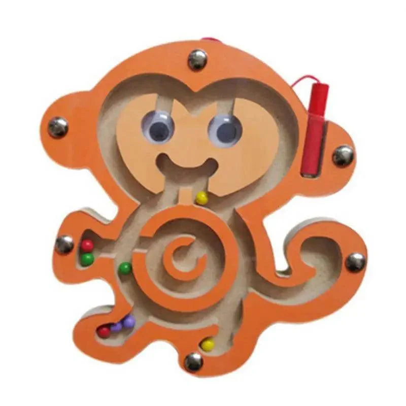 Baby Wooden Toy for Children Magnetic Maze Balance Board Wood game , Maze Puzzle baby Toys 0-12Months