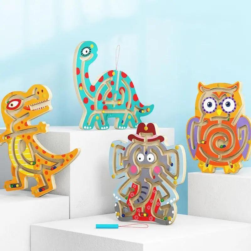 Baby Wooden Toy for Children Magnetic Maze Balance Board Wood game , Maze Puzzle baby Toys 0-12Months