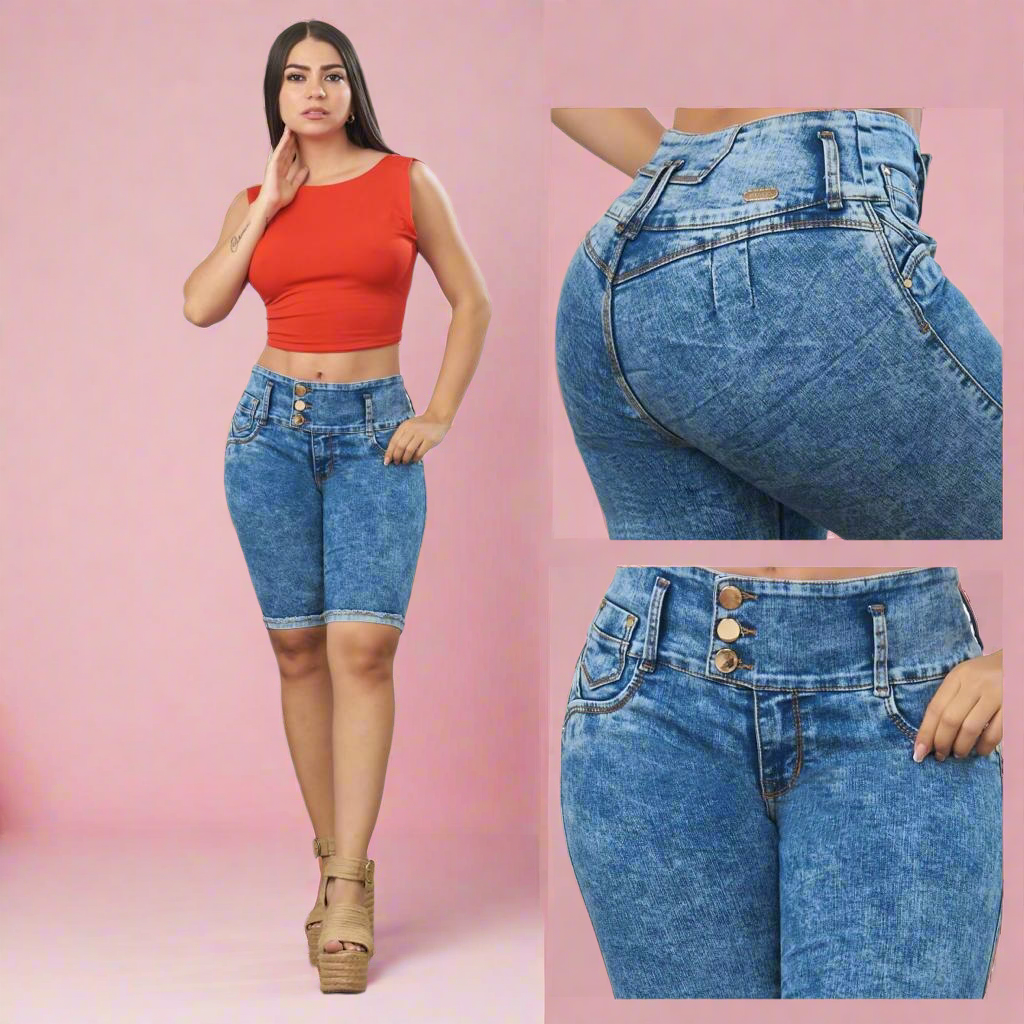 7063 Capri colombiano auténtico 100% con efecto push-up