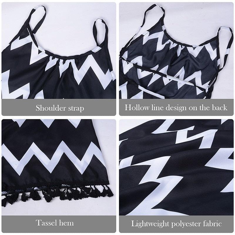 Beach Cover Ups Stripe Bikini Cover Up For Women With Tassel Summer Beach Dress Women Summer Casual Swing T Shirt Dresses Beach Cover Up Loose Dress Ladies Swimsuit Plus Size Beachwear